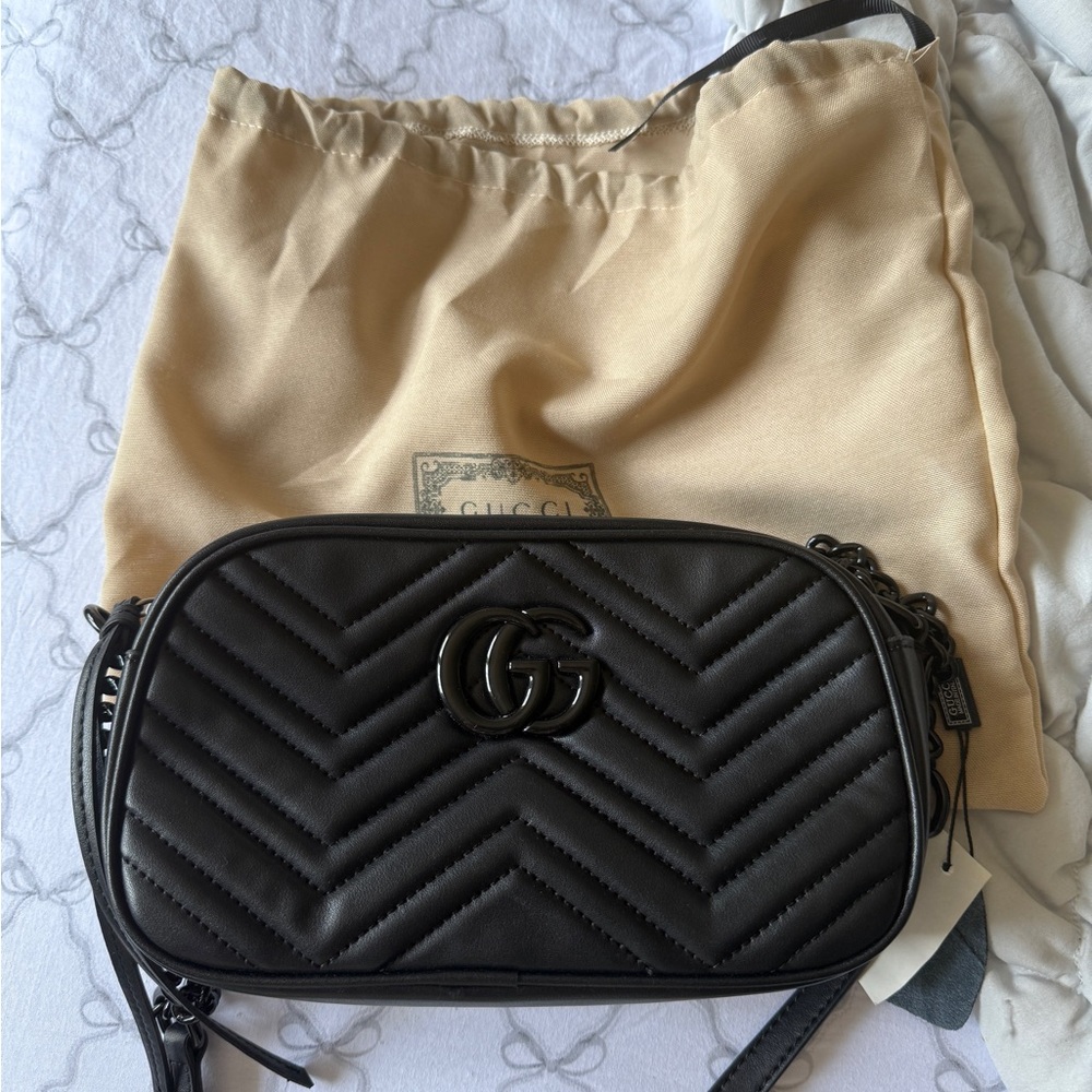 Black Chevron Crossbody Bag